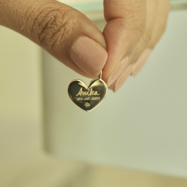 Handwritten Name & Date Engraved for Twin
