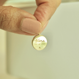 Handwritten engraved charm for Twin